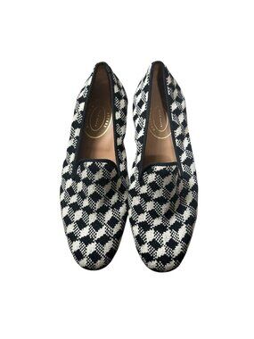 Stubbs & Wootton Men's Stair Onyx Needlepoint Slipper Loafers Size 11.5  Made in